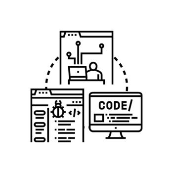 programación desarrollo creando limpiar diversidad código software vector
