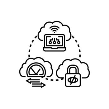 nube datos informática serie preparar con Internet seguridad accediendo vector