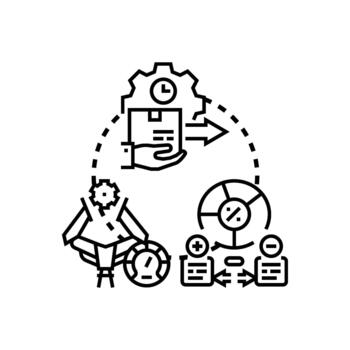 tarea proceso rango fluir administración optimizando eficiencia concepto vector