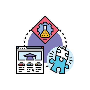 Study progress concept identifying education minimal knowledge development vector