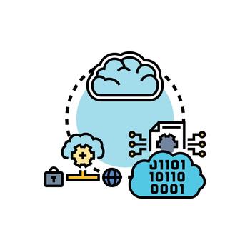 nube moderno servicios marco de referencia desarrollando digital informática edición infraestructura vector