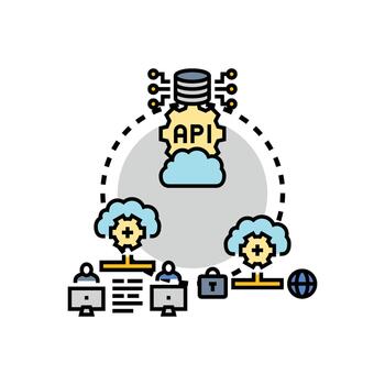 nube conjunto informática diversidad plataformas datos almacenamiento acceso vector