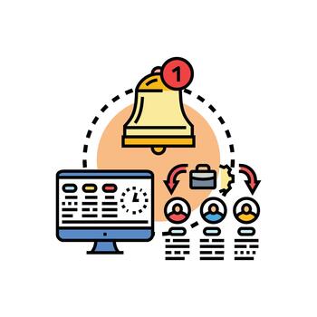 Task list update managing project pack notification variety process vector