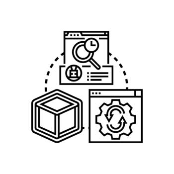 mínimo web solicitud desarrollando tecnología concepto rango edición vector