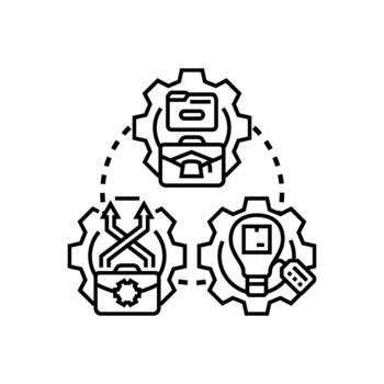 Task step by step workflow concept process vector