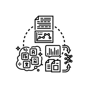 First generation language foundational programming concept vector
