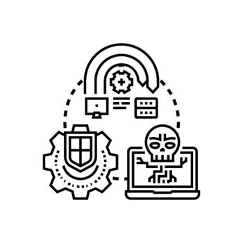 red tráfico interceptación ciber seguridad ataque concepto vector