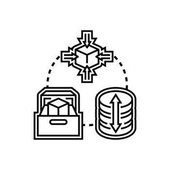 forms Streamlining space usage. effective storage optimization vector