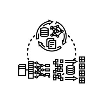 simulado conjuntos de datos creando artificial inteligencia formas formación datos. vector