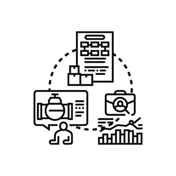 evaluando trabajo formación necesidades habilidad rango desarrollo estilizado vector