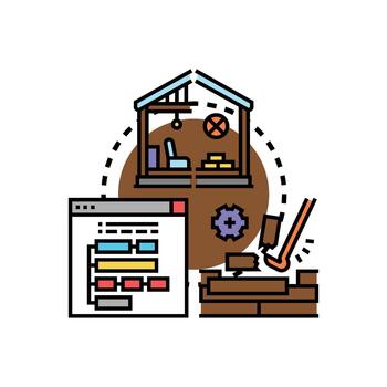 formas sistema componente estilos. descomposición proceso rotura complejidad vector