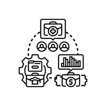 mirar variantes código revisión flujo de trabajo proceso desarrollo concepto vector