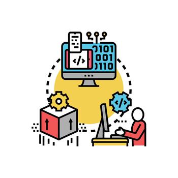 software multiestilo codificación desarrollo proceso creando variaciones digital soluciones vector