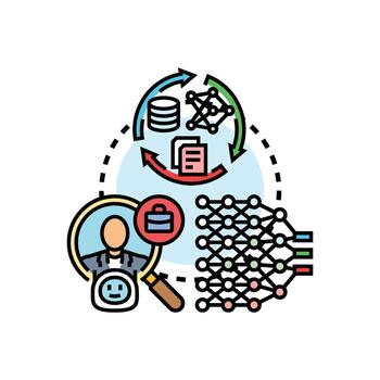 artificial conjunto de estilos inteligencia formación datos Procesando concepto vector