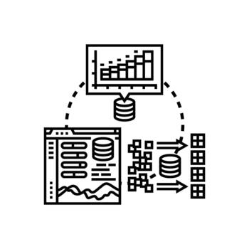 centralizando datos analítica Procesando edición limpiar información administración vector