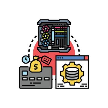 Computer memory card data storage technology forms vector