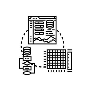 Instant multipack data flow visualization displaying forms processing analytics vector