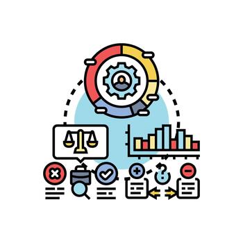 Business process analysis evaluating optimization multipack efficiency forms vector