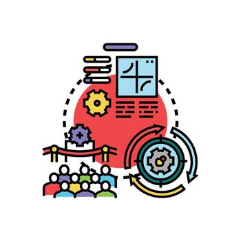 programación edición limpiar proceso diagrama creando software desarrollo flujo de trabajo vector
