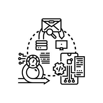 variants mix Software application performance testing lifecycle process vector