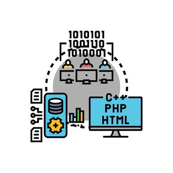estilos software desarrollo diversidad equipo codificación integrado. herramienta proceso vector