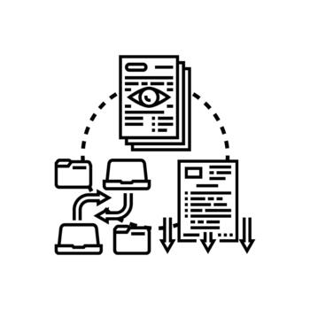 Remote document notarization. range process with digital verification vector
