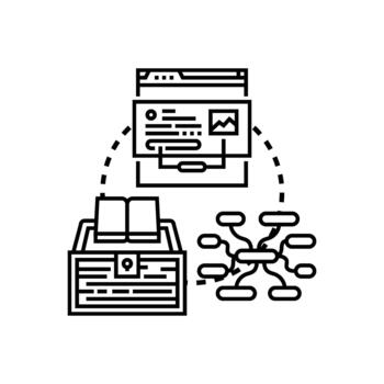 Structured knowledge base compiling information and data vector