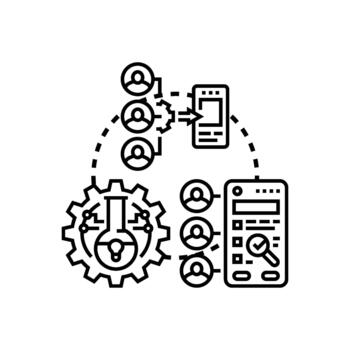 usuario pruebas. nuevo aplicación prototipo desarrollo variaciones proceso vector