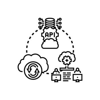 nube establecido web solicitud desarrollo. y datos sincronización vector