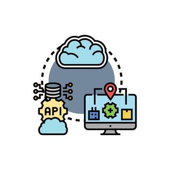 nube informática sistema despliegue. moderno infraestructura ciclo vital vector