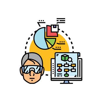 investigación. conjunto estudiar diseño proceso utilizando edición datos análisis vector