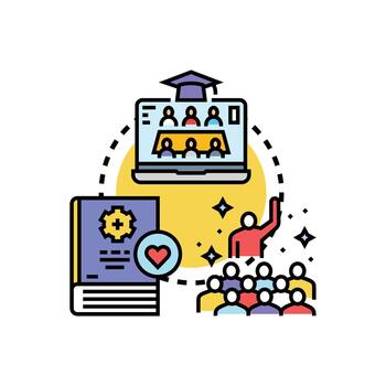 colaborativo aprendizaje en formal educativo ajustes concepto vector