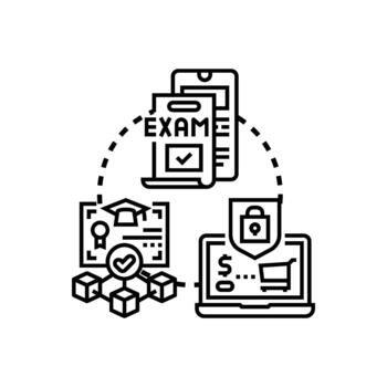 seguridad solicitud pruebas y multiestilo software. desarrollo proceso vector