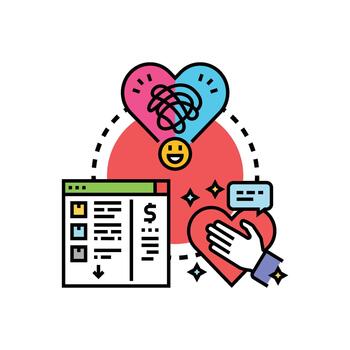 Assertive implementation concept for business development vector