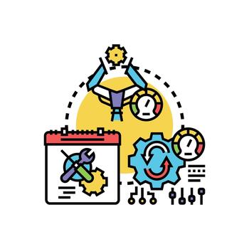 stylized Optimizing. material utilization efficient resource management vector