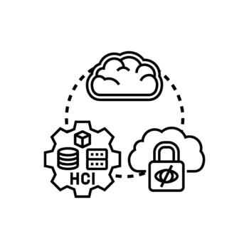 Blended cloud computing approach implementing secure data solutions vector