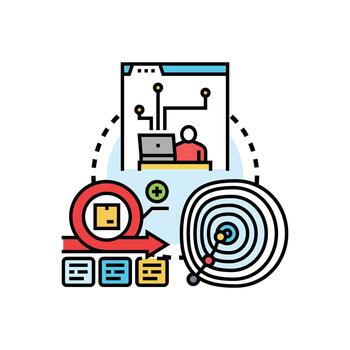 iterativo. código refinamiento concepto representando desarrollo proceso vector