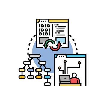 innovador software programación, idioma. desarrollo y codificación vector