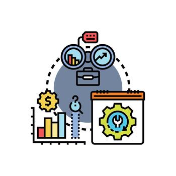 programación tecnología previsiones analizando futuro negocio desarrollo. vector
