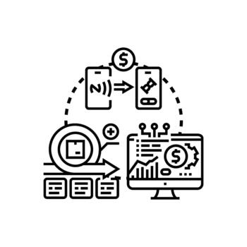 Progreso paquete múltiple información tecnología desarrollo datos intercambiar vector