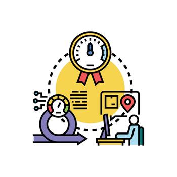 confirmando tarea terminación flujo de trabajo proceso icono vector