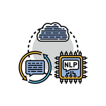 Natural language processing cycle and cloud computing vector