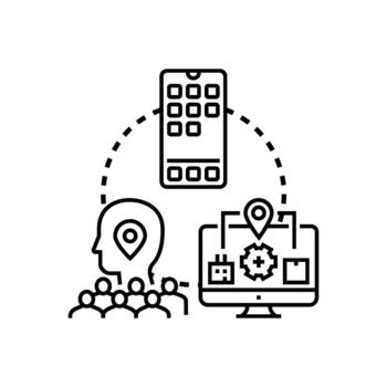 Client side web application programming development concept vector