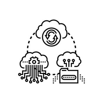 nube informática variaciones tecnología apalancamiento datos sincronizar Procesando seguridad vector