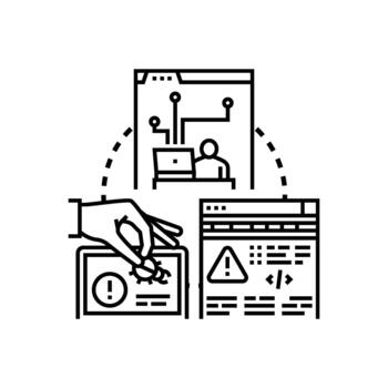 Fixing application problems detecting software bug errors vector