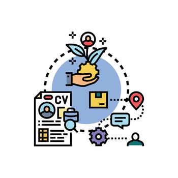 Post processing steps simplified concept development strategy vector