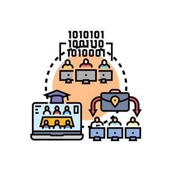 colaborativo codificación plataforma concepto paquete moderno desarrollo vector