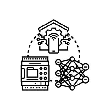 Intelligent machine connection interface forms with computing module vector