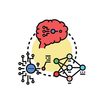 neural red desarrollando artificial inteligencia máquina mira aprendizaje solución vector