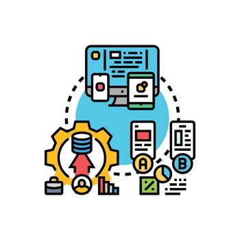 Software testing integration development process concept styleset variants vector